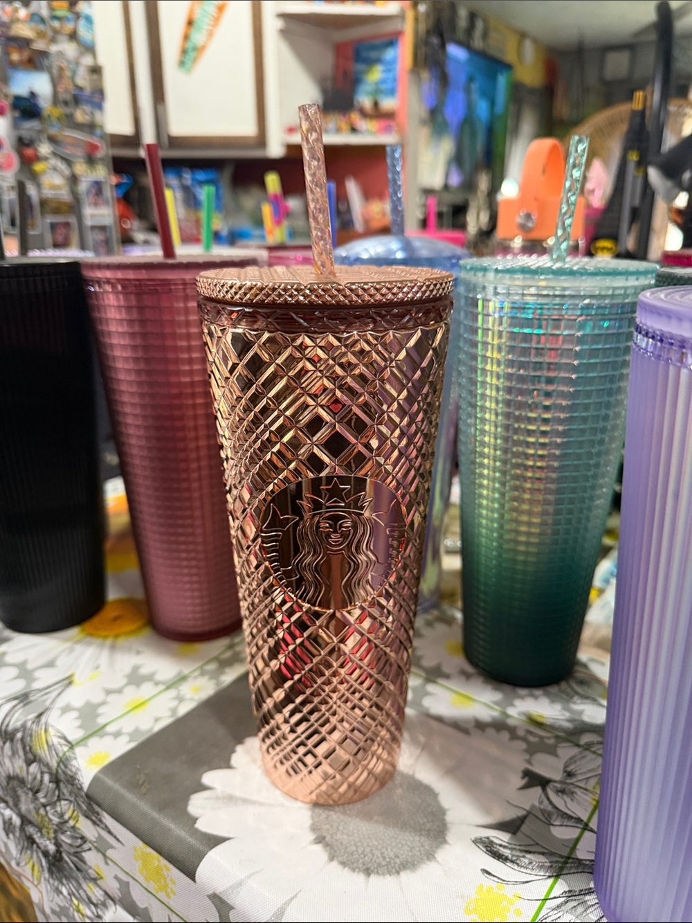 Starbucks Metallic Pink Diamond Tumbler